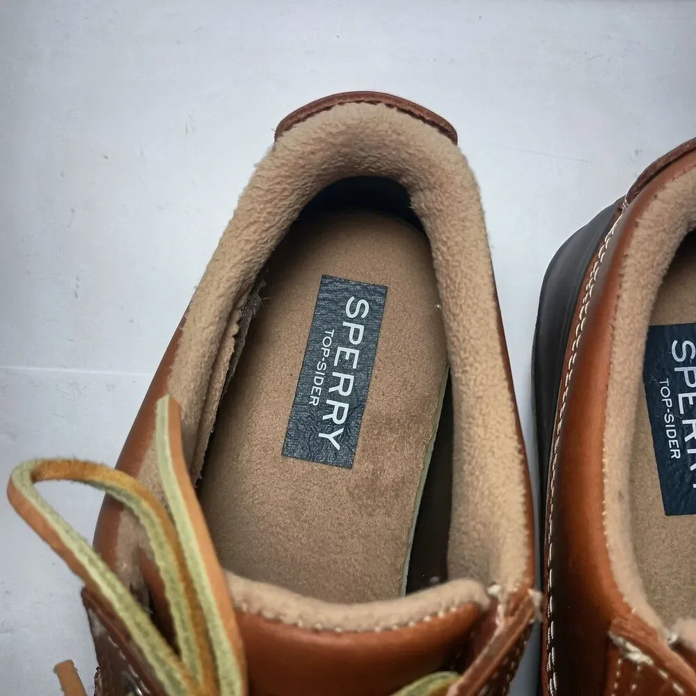 Sperry Top-Sider Duck Boots Mens 12M Brown Leather Low Cut Outdoors Workwear